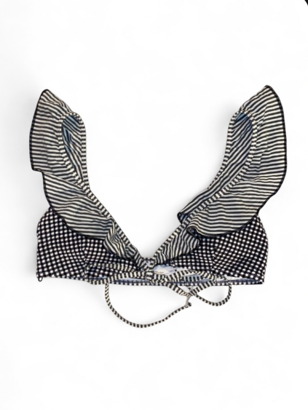 aerie Black & White Striped Ruffle Bikini - Picture 6 of 13